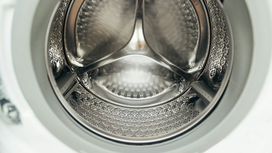 Inside of a washing machine drum